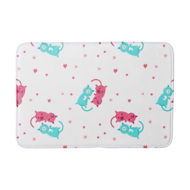 Alfombrilla De Baño Patrón de gato (Anverso)
