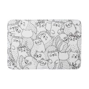 Alfombrilla De Baño Patrón de gato
