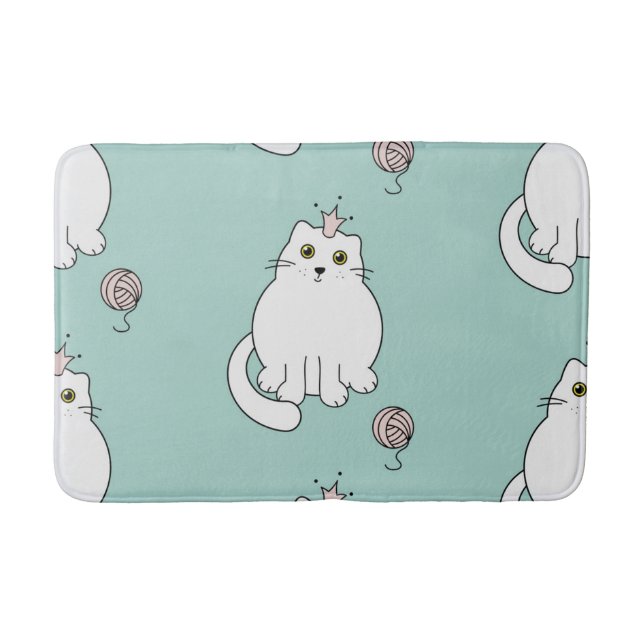 Alfombrilla De Baño Patrón de gato (Anverso)