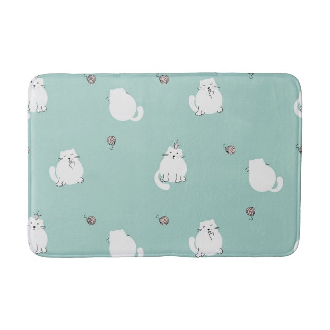 Alfombrilla De Baño Patrón de gato (Anverso)