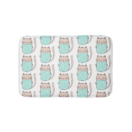 Alfombrilla De Baño Patrón de gato lindo