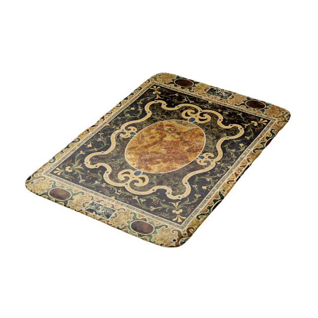 Alfombrilla De Baño Patrón de Gemstone de la Antigua Ornamental Italia (Angular)