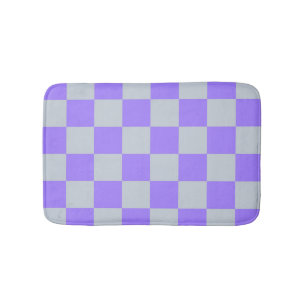 Alfombrilla De Baño Patrón de Gingham de Purple Checkered