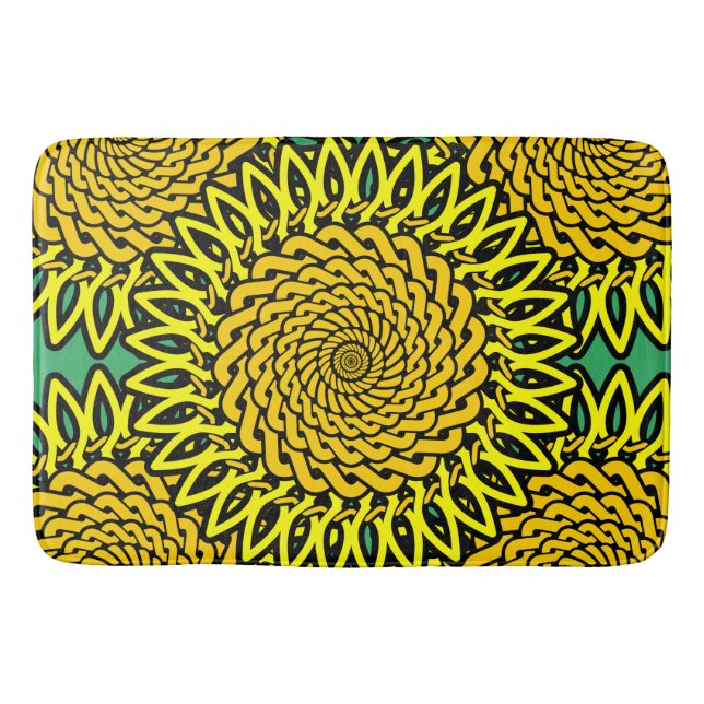 Alfombrilla De Baño Patrón de girasol de nudo celta (Anverso)