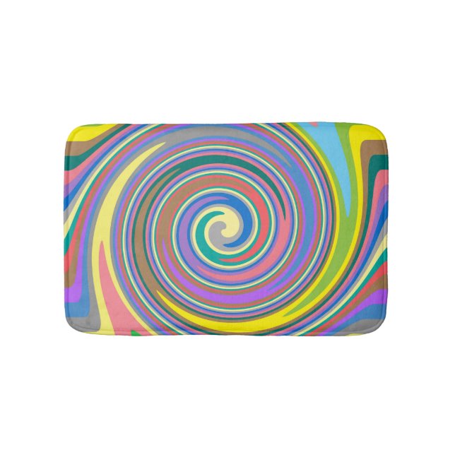 Alfombrilla De Baño Patrón de giro arco iris (Anverso)