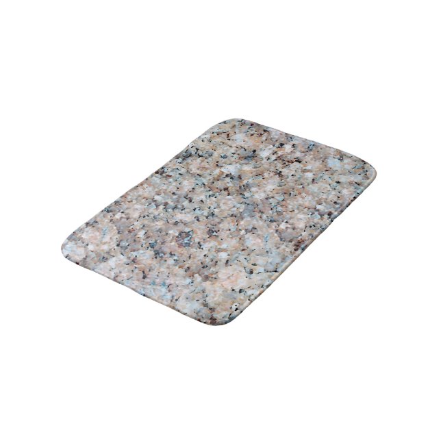 Alfombrilla De Baño Patrón de granito de mármol rosa de malva gris tre (Angular)