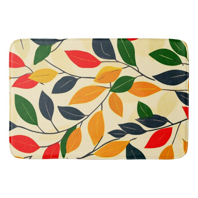 Alfombrilla De Baño Patrón de hoja (Anverso)