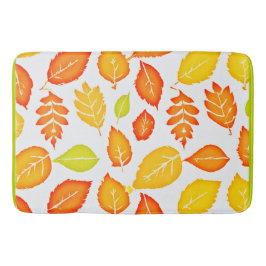 Alfombrilla De Baño Patrón de hojas coloridas