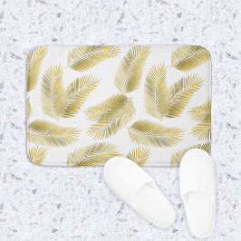 Alfombrilla De Baño Patrón de hojas de palmera de Relieve metalizado d