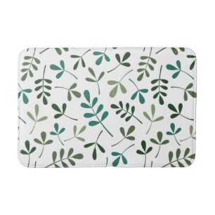 Alfombrilla De Baño Patrón de hojas verdes mixtas variadas