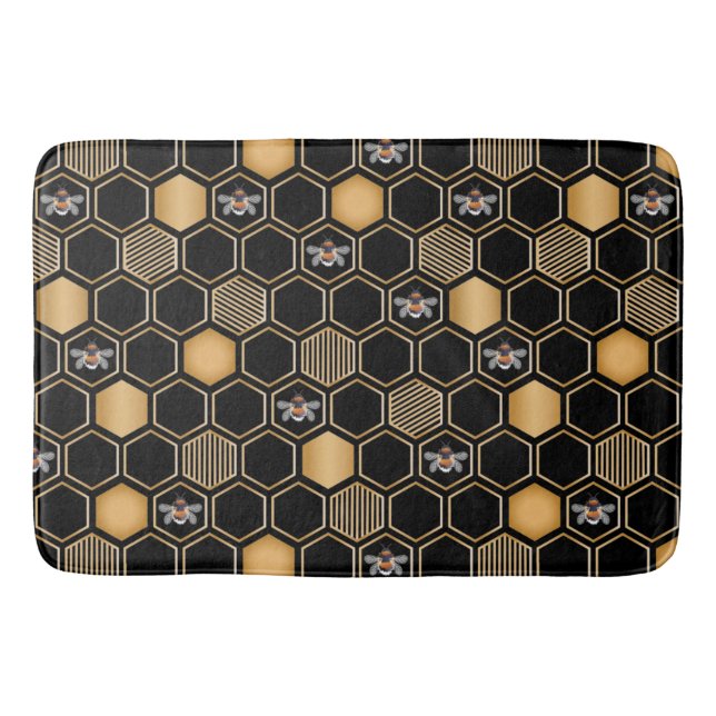 Alfombrilla De Baño Patrón de honeycomb (Anverso)