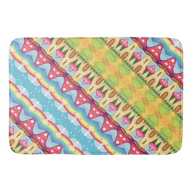 Alfombrilla De Baño Patrón de hongos (Anverso)