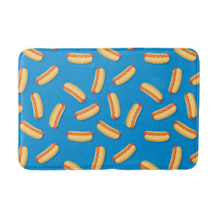 Alfombrilla De Baño Patrón de Hotdogs de comida rápida