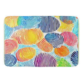 Alfombrilla De Baño Patrón de huellas digitales coloridas