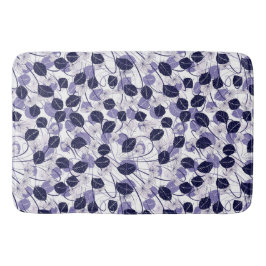 Alfombrilla De Baño Patrón de Ilustracion Batik Purple y Vines
