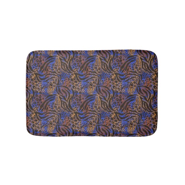 Alfombrilla De Baño Patrón de impresión lujoso Leopard y Zebra (Anverso)