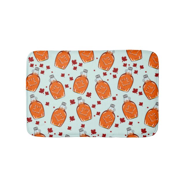 Alfombrilla De Baño Patrón de jarabe de arce canadiense (Anverso)