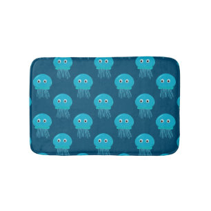 Alfombrilla De Baño Patrón De Jellyfish Personalizado Cuidadoso En El