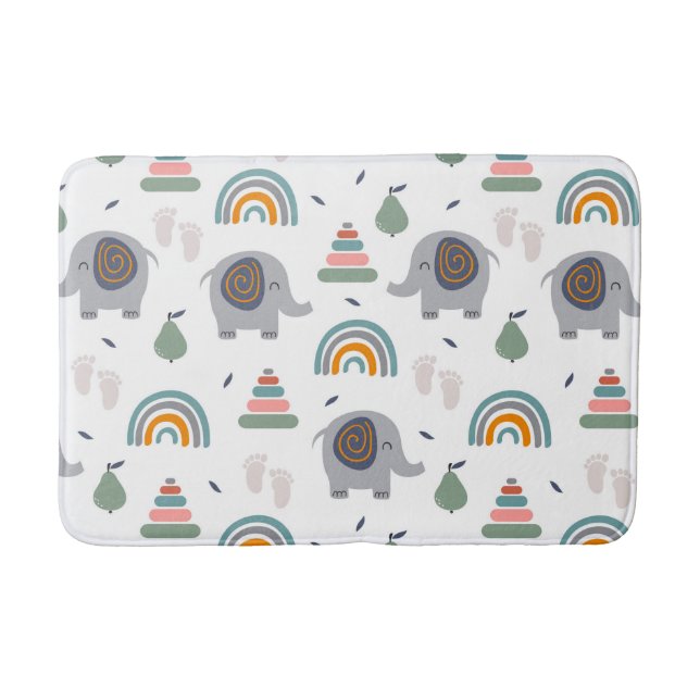 Alfombrilla De Baño Patrón de juguete de bebé (Anverso)