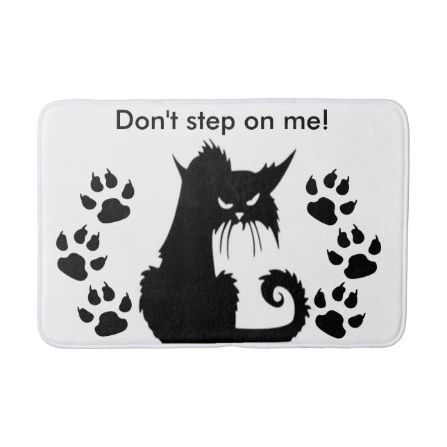 Alfombrilla De Baño Patrón de Kitty enojado (Anverso)