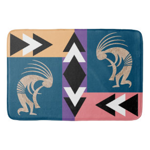 Alfombrilla De Baño Patrón de Kokopellis del Suroeste
