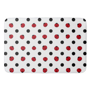 Alfombrilla De Baño Patrón de ladybug retro curado