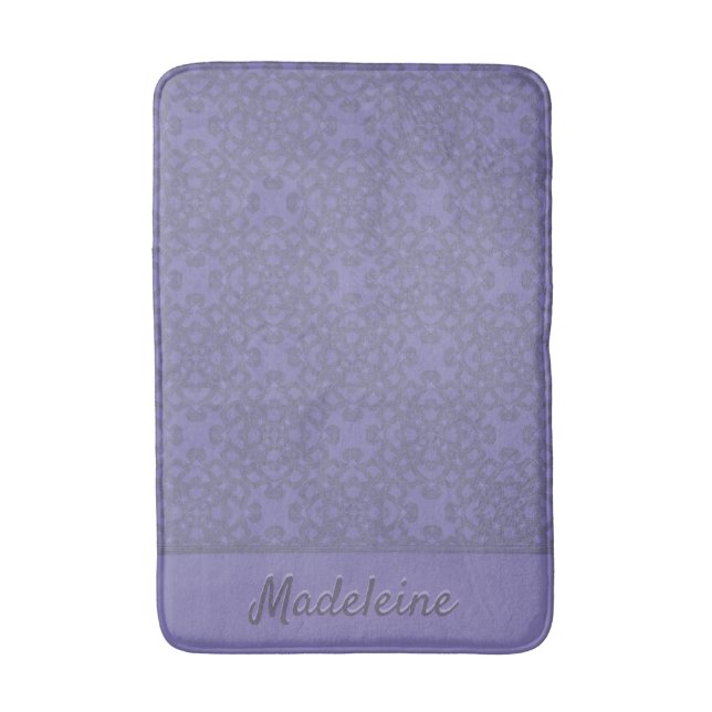 Alfombrilla De Baño Patrón de lavanda personalizado (Frente vertical)