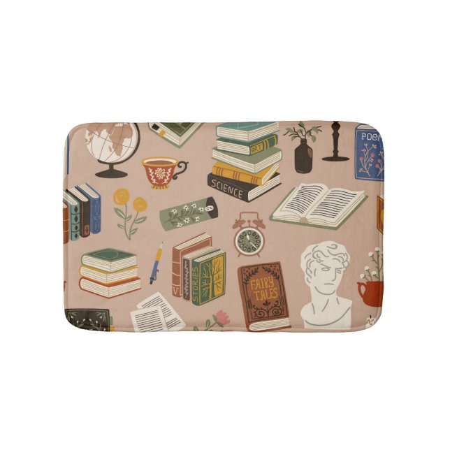 Alfombrilla De Baño Patrón de libro (Anverso)