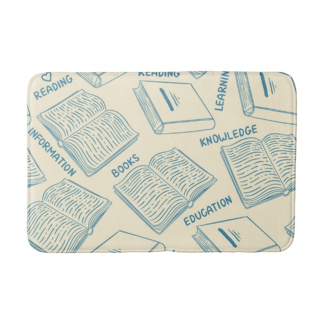 Alfombrilla De Baño Patrón de libro (Anverso)