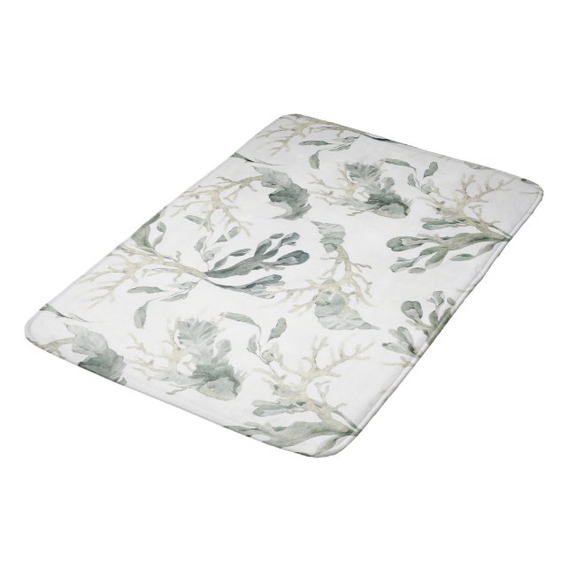 Alfombrilla De Baño Patrón de los Verdes del Mar (Angular)