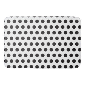 Alfombrilla De Baño Patrón de lunares en negro y blanco – Clásico Mini
