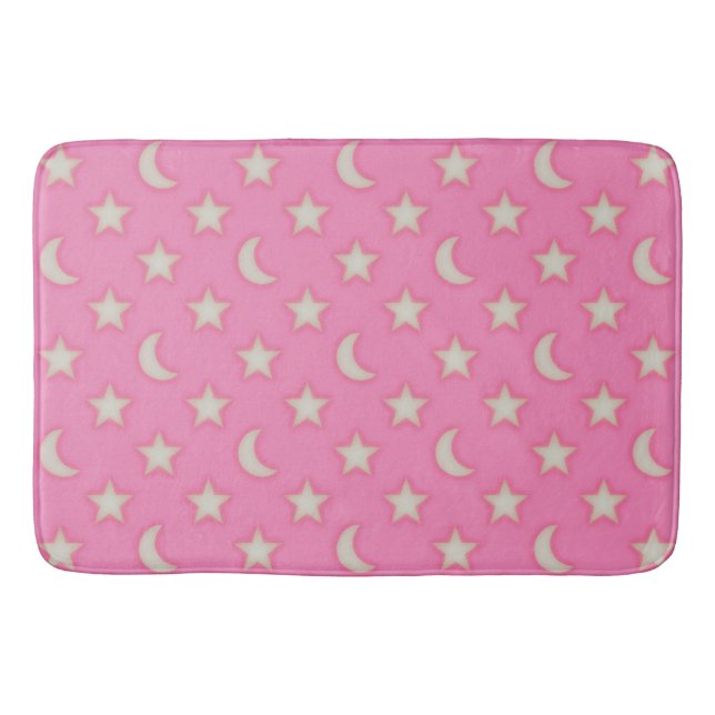 Alfombrilla De Baño Patrón de lunas y estrellas (Anverso)
