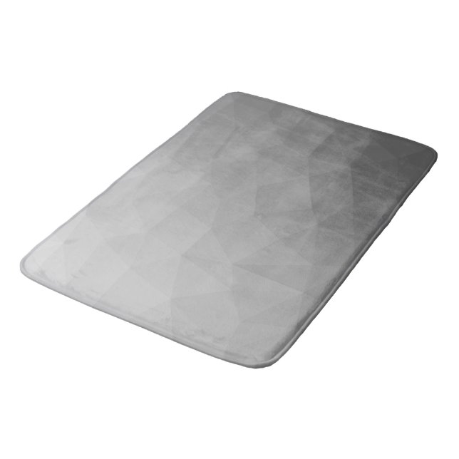 Alfombrilla De Baño Patrón de malla geométrica de gradiente gris (Angular)
