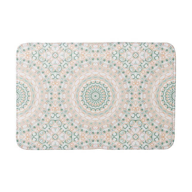 Alfombrilla De Baño Patrón de manala verde sabio y agudo (Anverso)