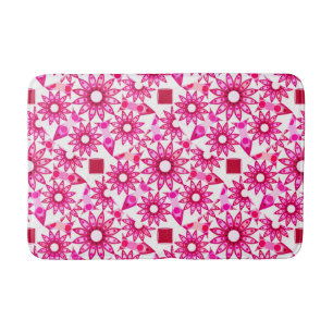 Alfombrilla De Baño Patrón de Mandala en tonos rosas, marrones
