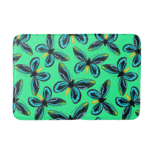 Alfombrilla De Baño Patrón de mariposa de la reina Alexandra