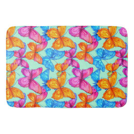 Alfombrilla De Baño Patrón de mariposas coloridas