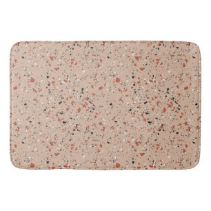 Alfombrilla De Baño Patrón de mármol rosa retro Terrazo