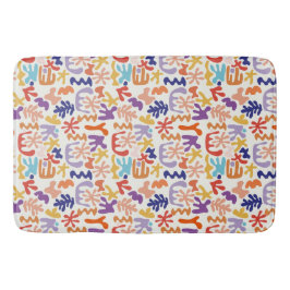 Alfombrilla De Baño Patrón de matismo colorido Resumen Formas botánica