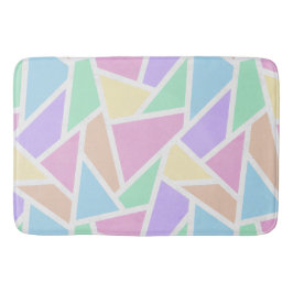 Alfombrilla De Baño Patrón de mosaico del arcoiris pastel