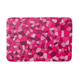 Alfombrilla De Baño Patrón de mosaico geométrico rosa moderno