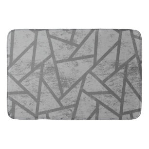 Alfombrilla De Baño Patrón de mosaico gris