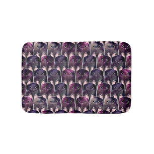 Alfombrilla De Baño Patrón de muchos gatos galácticos