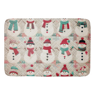 Alfombrilla De Baño Patrón de muñecos de nieve