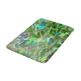 Alfombrilla De Baño Patrón de Naturaleza de Hojas Verdes
