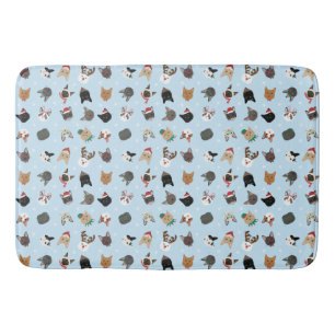 Alfombrilla De Baño Patrón de Navidades de gato