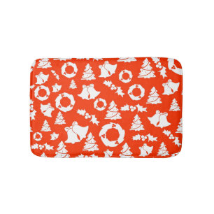 Alfombrilla De Baño Patrón de Navidades rojos