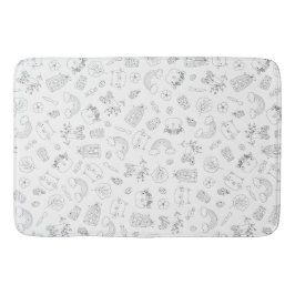 Alfombrilla De Baño Patrón de niños de Doodle de Pascua