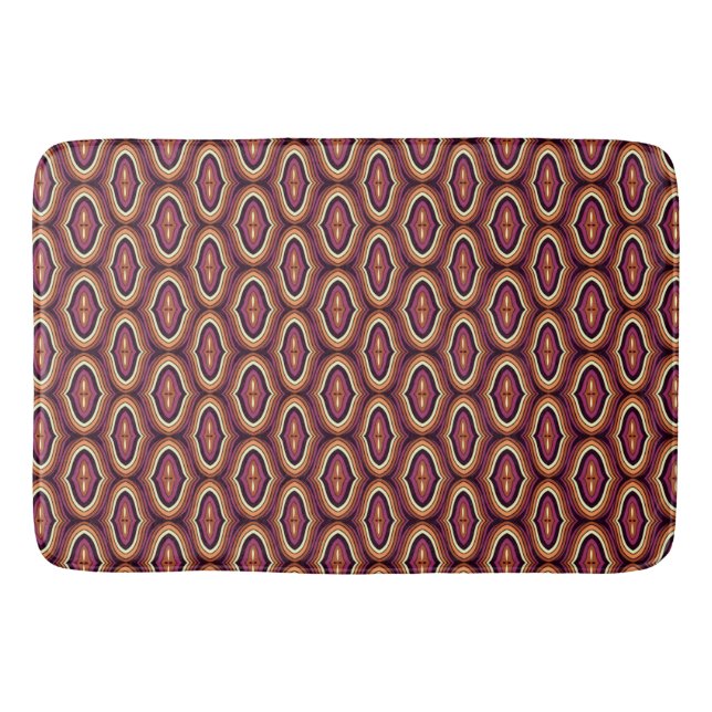 Alfombrilla De Baño Patrón de ogeo retro (Anverso)
