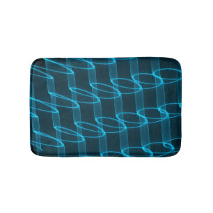Alfombrilla De Baño Patrón de onda azul luminoso de Guay